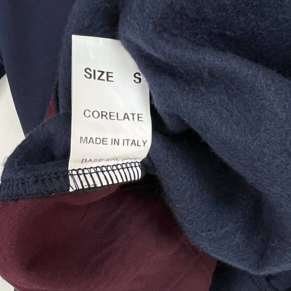 Corelate Men Navy Blue Sweatshirt Long Sleeve Cotton Pullover US S Small - Picture 7 of 10